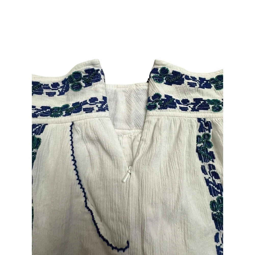 Tory Burch Size 8 Embroidered White Alexandria‎ Skirt Women’s Beaded #E13-5